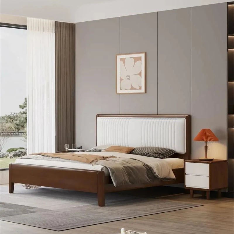 Simple Design Solid Wood Bed Frame with