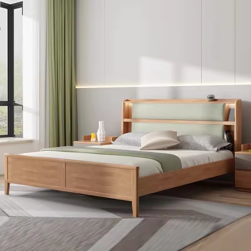 Modern Rubber Wood Bedroom Simple Designs King