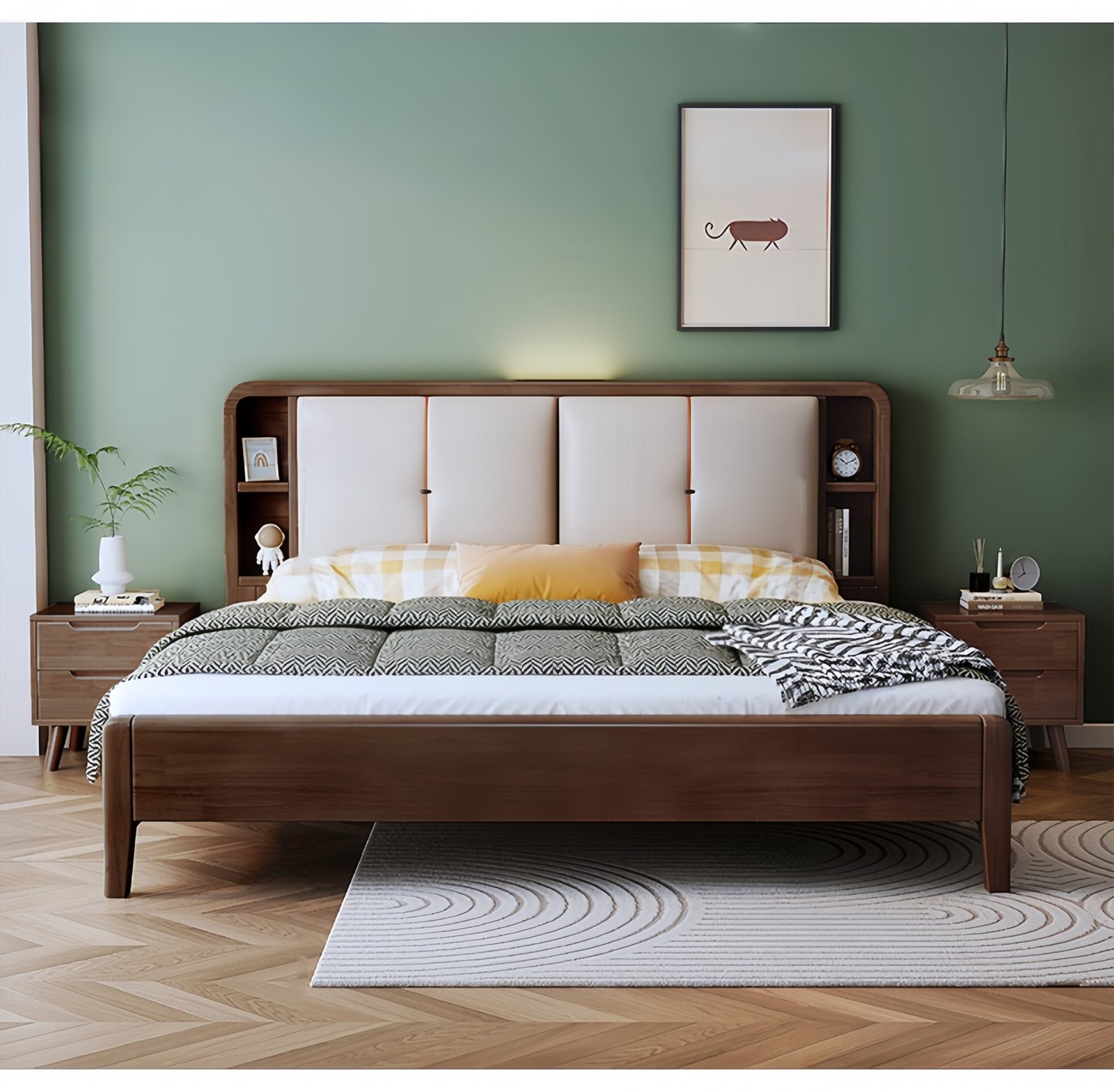 Nordic Solid Wood Bed Frame Single &