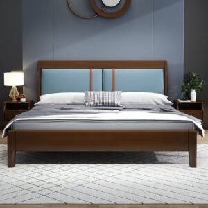 Lanmeng Island Modern Design King Size Queen Solid Wood Bed with Storage Multi-Functional Double Size Bedroom Furniture Set Manufacturers