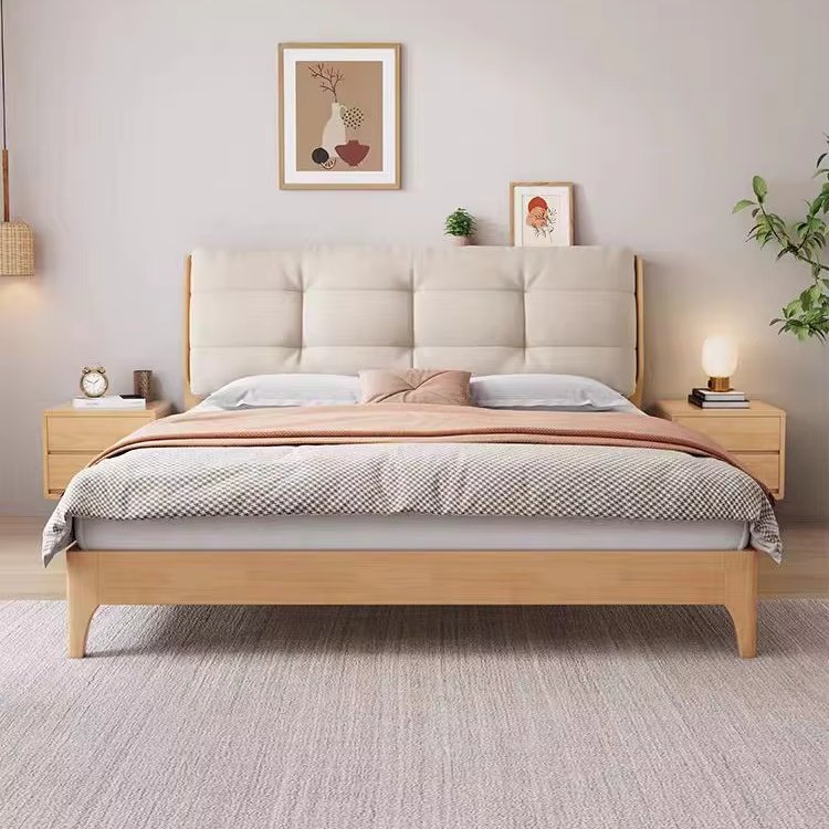 Luxury Modern King-Size Solid Wood Platform