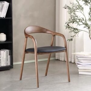 Lanmeng Island Solid Wood Dining Chair Modern Nordic Design Revolving Home Furniture for Dining Room Kitchen Cafe Use
