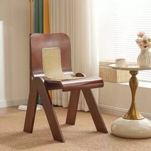 Lanmeng Island Wholesale Modern Style Commercial Wooden Dining Chairs Classic Cafe Fast Food Restaurant Furniture Commercial Home Furniture