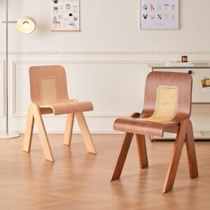 Lanmeng Island Wholesale Nordic Classic Solid Wood Chairs Dining Rattan Chair for Dining Room Home Restaurant Restaurant Commercial Furniture