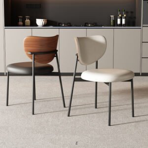 Lanmeng Island 2025 Italian Designer Modern Home Restaurant Bar Coffee Dining Chair Simple Luxury Metal Commercial Customized Revolving Feature