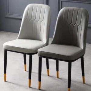 Lanmeng Island Dining Chair Set of 6 Upholstered Cushion Seats Dining Room Chairs with High Back and Metal Leg