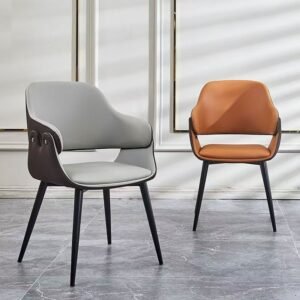 Lanmeng Island Italian Designer Dining Chairs Hotel Restaurant Chairs Factory Good Price Stainless Steel Upholstered Dining Chair