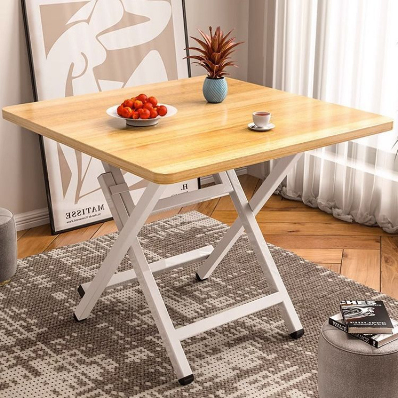 Lanmeng Island Household Square Folding Dining Table Space Saving Extendable Furniture Small Household Simple Dining Table