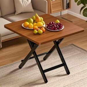 Lanmeng Island Wholesale Household Foldable Small Tables square Portable Dining Table Compact & Space-Saving Foldable