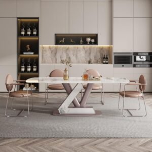 Lanmeng Island Luxury Rectangular Dining Table