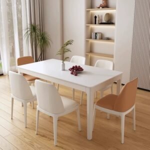 Lanmeng Island Solid Wood Dining Table - Rectangle wood