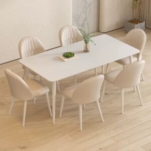 Lanmeng Island Restaurant Dining Table and Chair Set