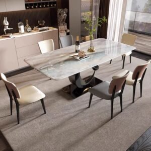 Lanmeng Island Luxury Rectangular Dining Table 1601593755027
