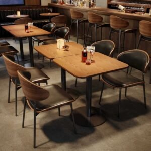 Lanmeng Island Modern Restaurant Furniture Dining Tables and Chairs Luxury Restaurant Furniture Sets for Cafe Coffee Shop