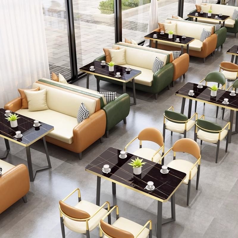 Lanmeng Island Restaurant Dining Table and Chair Set 1601599094693