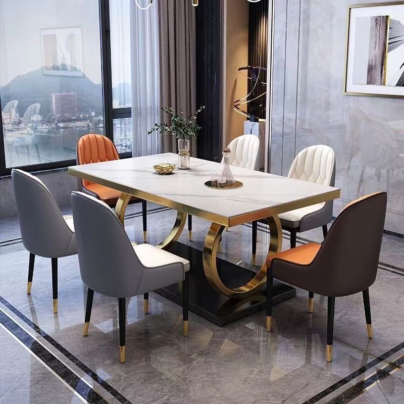 Light Luxury Modern Sintered Stone Top Dining