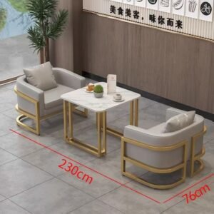 Lanmeng Island Restaurant Dining Table and Chair Set 1601624104368