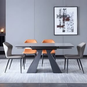 Lanmeng Island Extendable Sintered Stone Dining Table 1601642579582