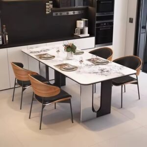 Lanmeng Island Luxury Rectangular Dining Table 1601679676758