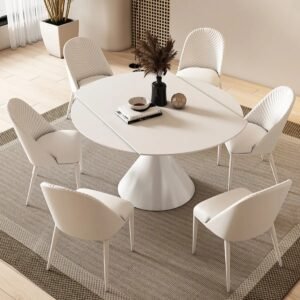 Lanmeng Island Extendable Sintered Stone Dining Table 1601692280672