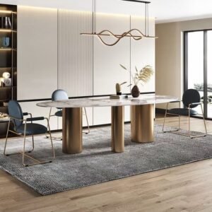 Lanmeng Island Restaurant Dining Table and Chair Set