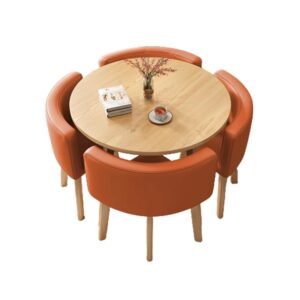 Lanmeng Island Modern 1 Table 4 Chiars Restaurant Furniture Sets Mall Cafes Bubble Tea Shops Beauty Salons Leisure Venues Small Meeting Tables
