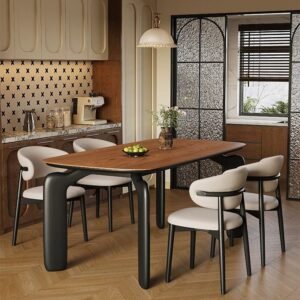 Lanmeng Island Modern Solid Wood Dining Table Set With 4 6 Chairs Home Furniture Dining Set Restaurant Hotel