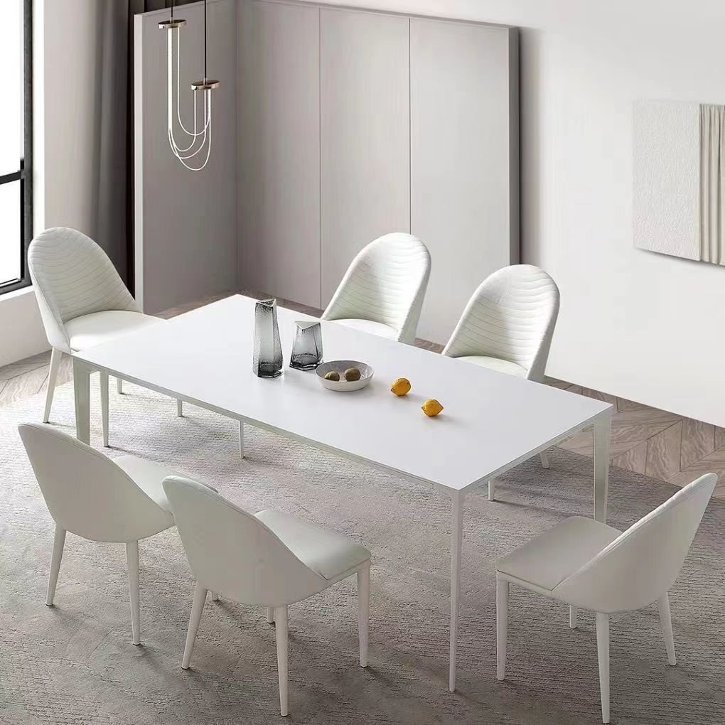 Modern Cream Minimalist White 6 Seater Dining