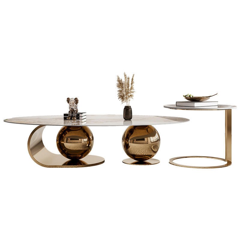 Modern Gold Stainless Steel Coffee Table Sintered