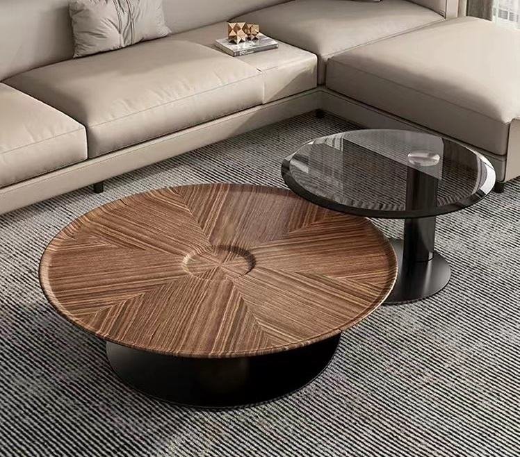 Nordic Modern Luxury Round Solid Wood Coffee