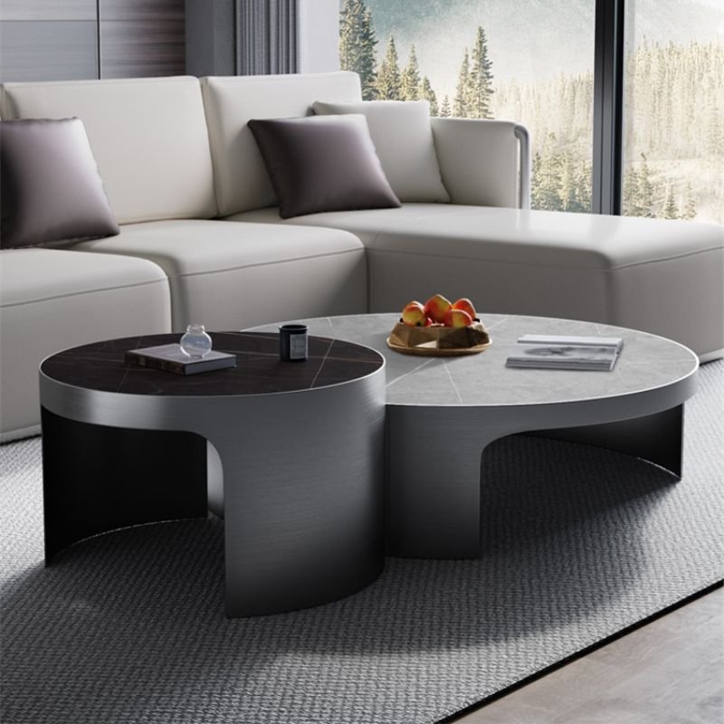 Modern Gold Stainless Steel Coffee Table Vintage
