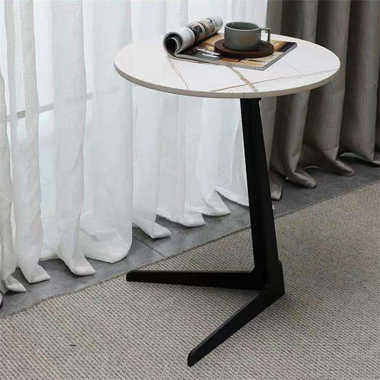 Lanmeng Island Modern Luxury Marble Top Bell Side Coffee Table Minimalist Design Home Villa Hotel Outdoor Kitchen Dining Wooden Steel Material