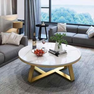 Lanmeng Island Hot Sale Modern Nordic Style Steel Coffee Table for Living Room or Dining Room for Home Hotel Apartment Use