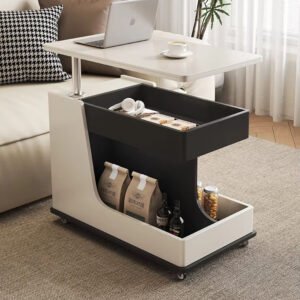 Lanmeng Island Wholesaler Modern Luxury Solid Wood Console Tables Sideboard Sofa Trolley Lift Folding Removable Balcony Corner for Living Room
