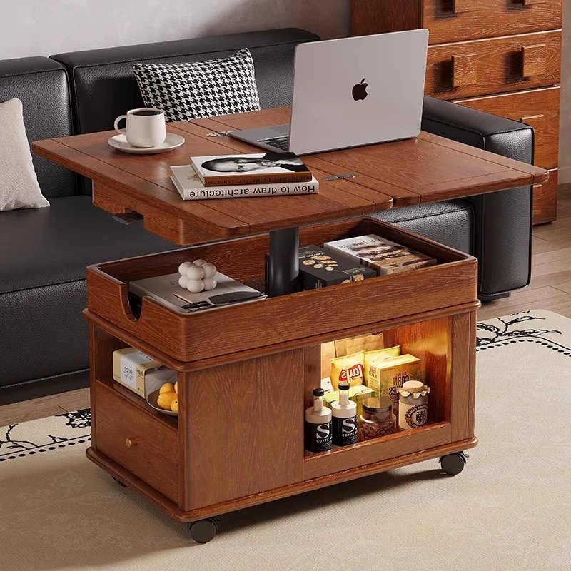 360 Degree Rotation Multi-functional Wooden Home Side