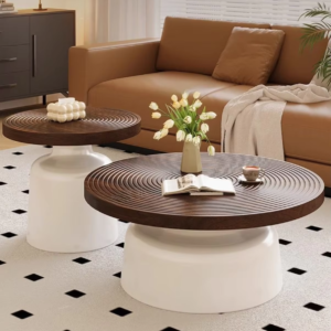 Lanmeng Island 2025 High-End Carbon Steel Small Coffee Table for Living Room Modern Simple Design Convertible Durable for Small Apartments