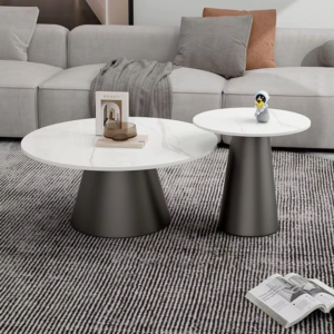 Lanmeng Island 2025 Light Luxury Round High Quality Coffee Table Small Modern Side Table for Living Room Simple Tea Table