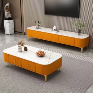 Lanmeng Island 2025 Hot-selling TV Cabinet Living Room Household New Modern Simple Luxury TV Stand Coffee Tea Table Combination