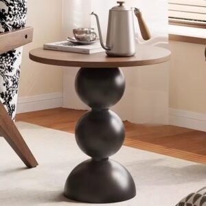 Lanmeng Island Cream-style Light Luxury Living Room Side Table Modern Simple Ironwork Creative Durable Cabinet Coffee Table