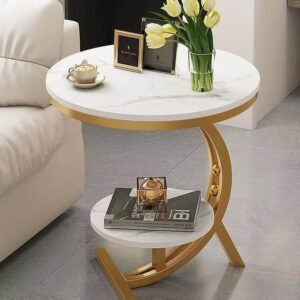 Lanmeng Island Factory Direct Hot Sales Modern Minimalist Home Sofa Side Table Balcony Coffee Table Combination for Living Room Apartment