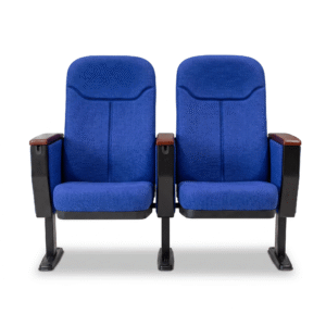 501 Ergonomic High Density Foam Auditorium Chair With Pp Shell And Wooden Armrest For Theater Conference Room