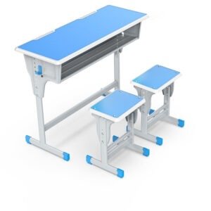 Premium Dual Student Desk Blue Pink Green Ivory White
