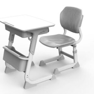PVC Plastic School Desk and Chair Set