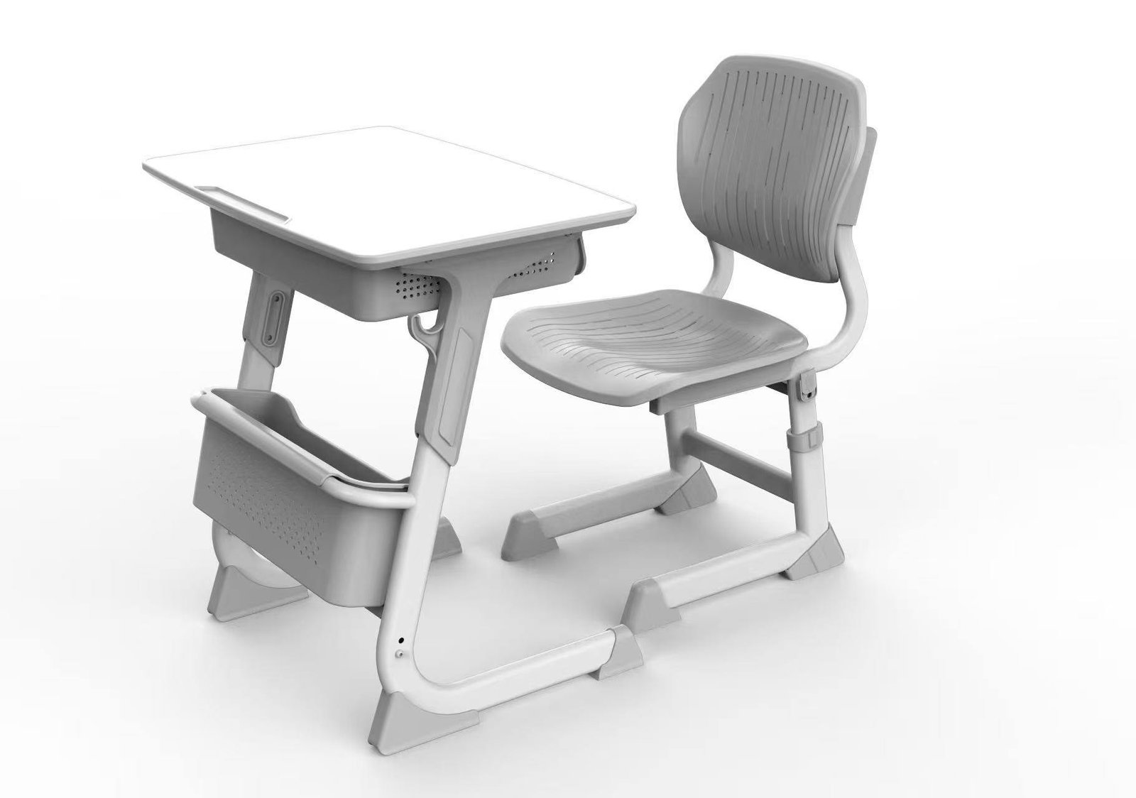 PVC Plastic School Desk and Chair Set