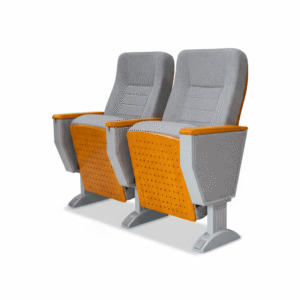 512 Durable Painted Panel Aluminum Leg Auditorium Chair For Public Seating