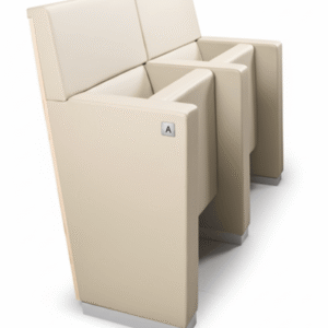 LK-913 Premium High Density Foam Auditorium Chair With Flip Up Writing Tablet And Silent Recline Mechanism