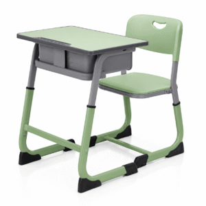 Durable C Type Steel Book Box Single Desk E1 Mdf Pp Edge Banding 25x50x1 2mm Tube For Classroom
