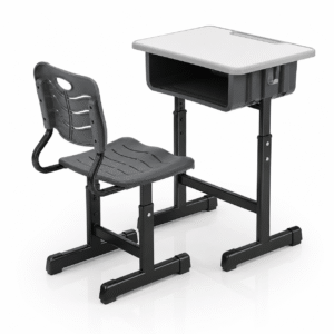 Ergonomic School Desk And Chair Set With Adjustable Size For Classroom Use