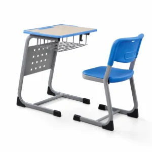 Ergonomic Standard Size School Desk And Chair Set For Classroom
