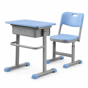 Customizable Steel Wood Mechanical Lift School Desk And Chair Set For Classroom